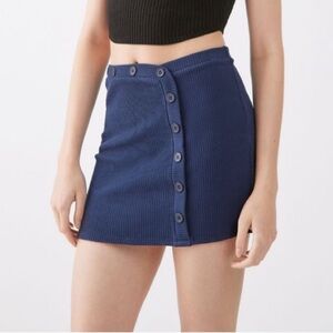 Claira Side Button Mini Skirt